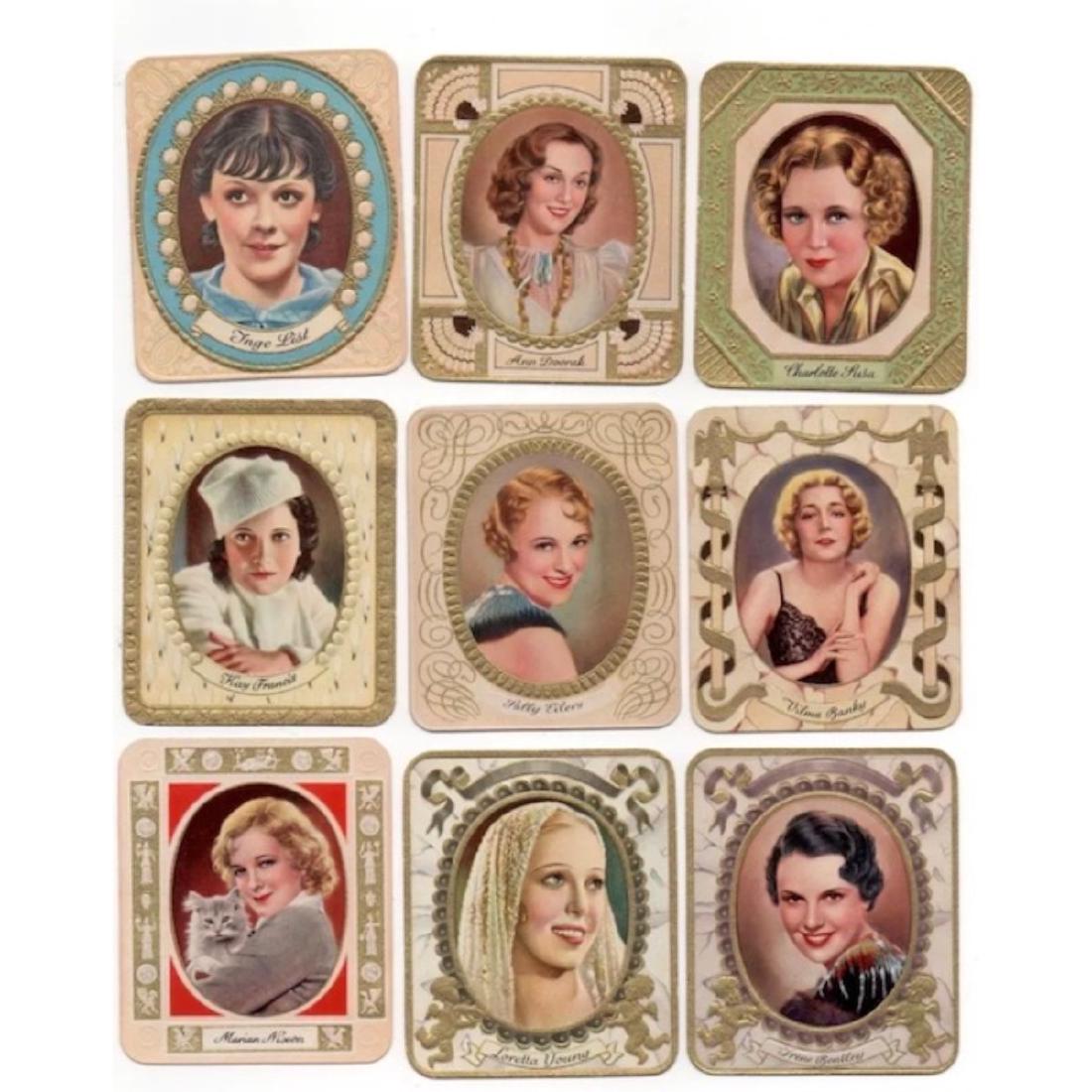 Rare 1934 Cinema Stars Embossed Cigarette/Tobacco Cards (1 of 1)