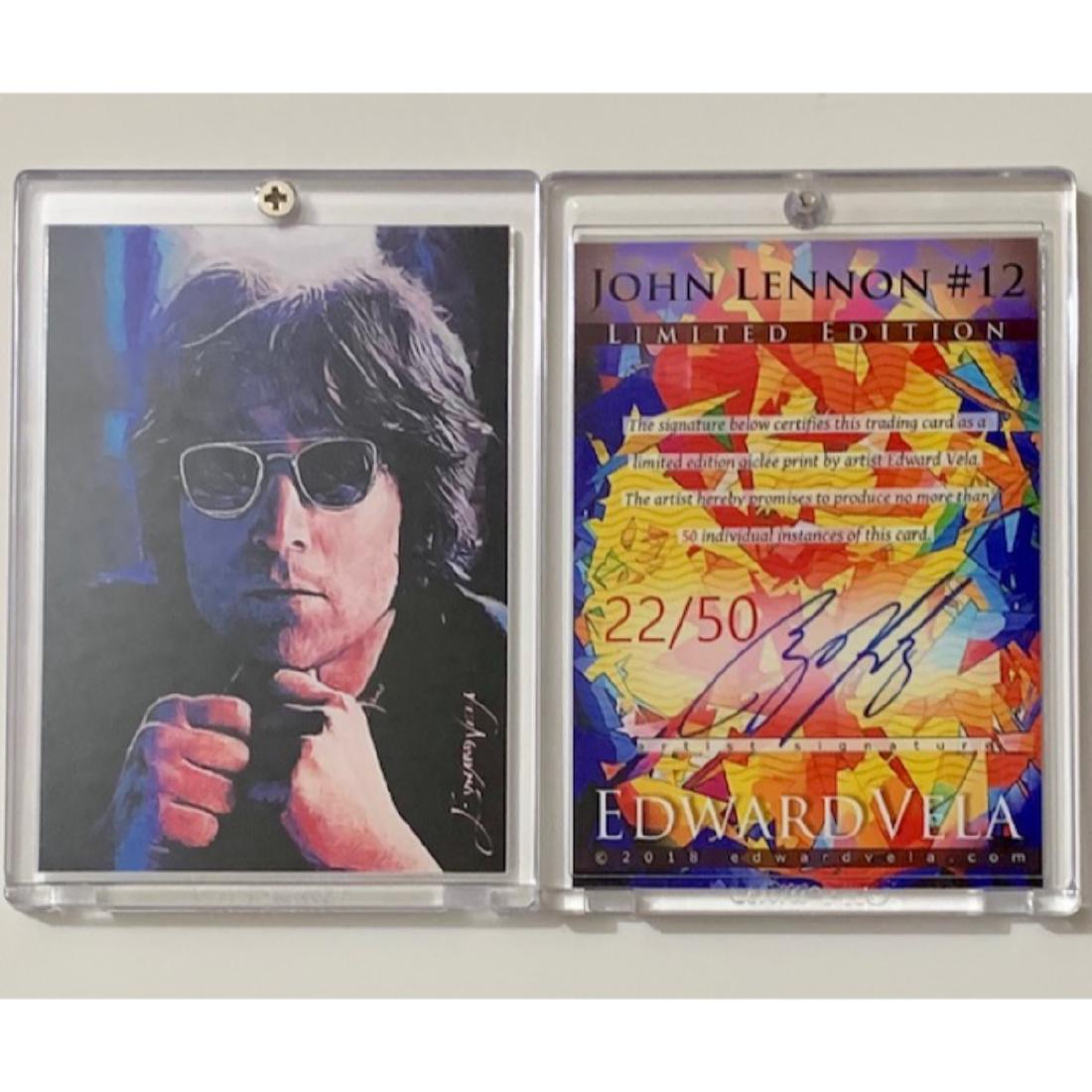 Rare The BEATLES John Lennon Giclee Art Card Hand (1 of 1)