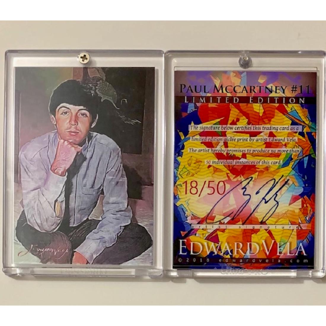 Rare The BEATLES Paul McCartney Giclee Art Card Hand (1 of 1)