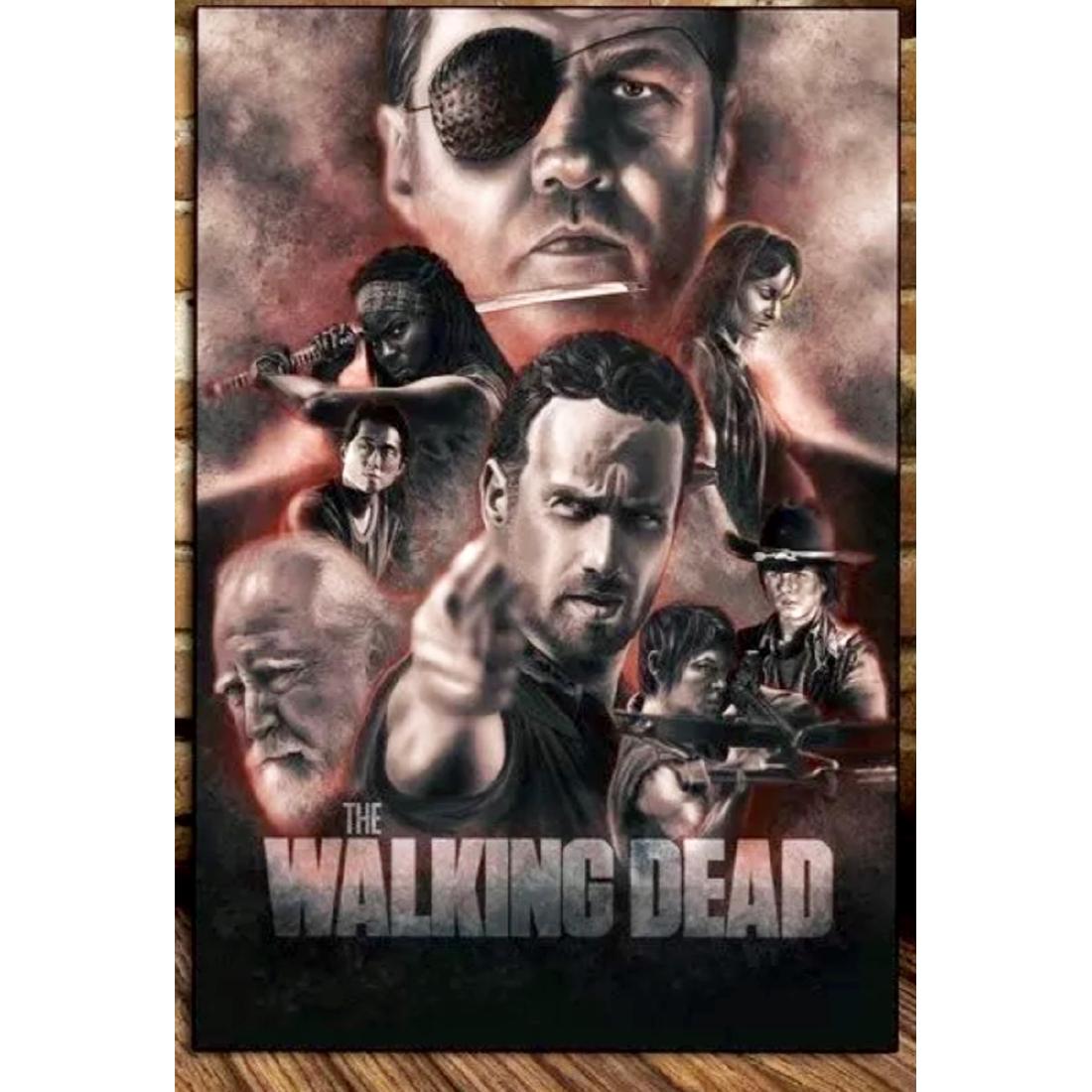 The WALKING DEAD Silk Screen Giclee Print Art on Canvas (1 of 1)