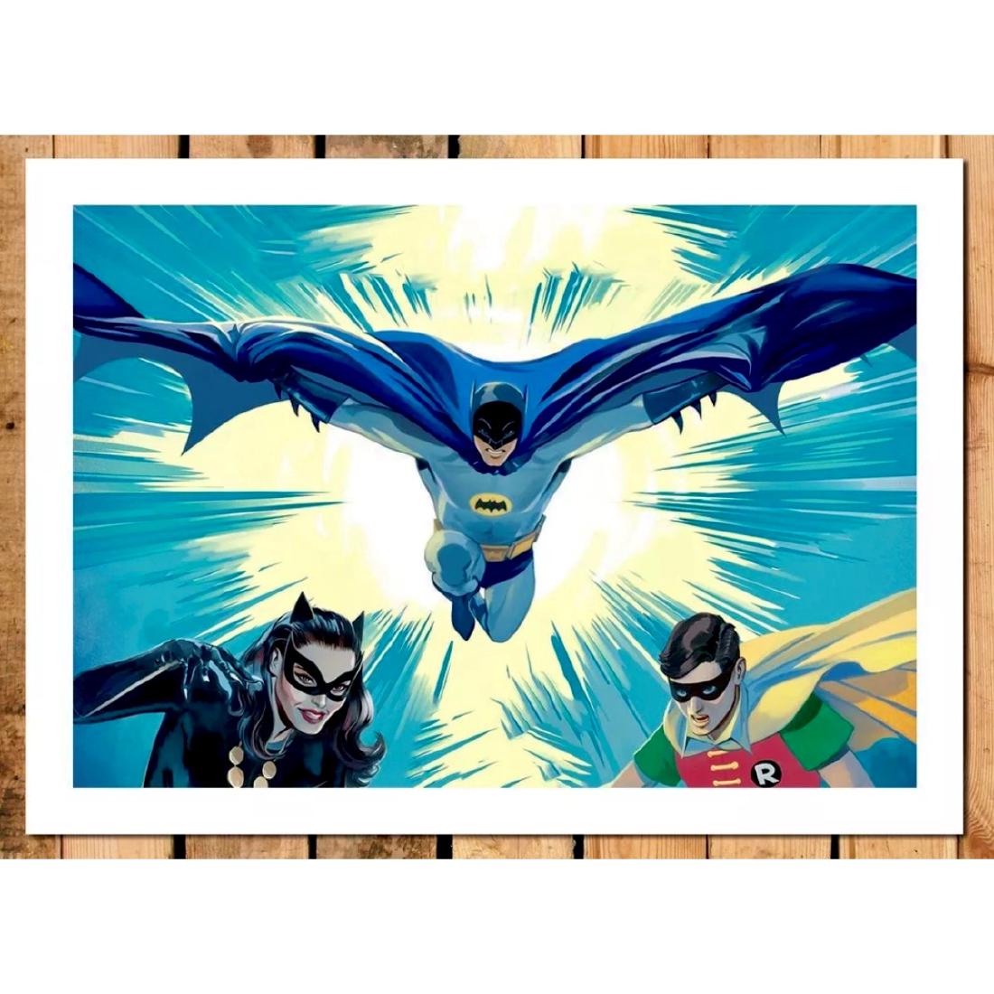 Awesome D.C. Comics BATMAN & ROBIN Giclee Art Print on (1 of 3)