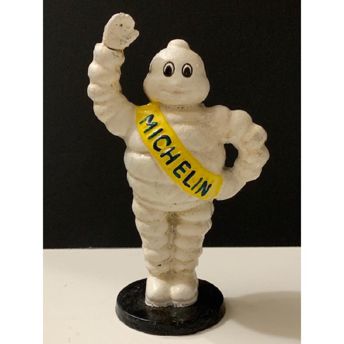 Vintage Cast Iron MICHELIN MAN Still Coin Bank (1 of 2)