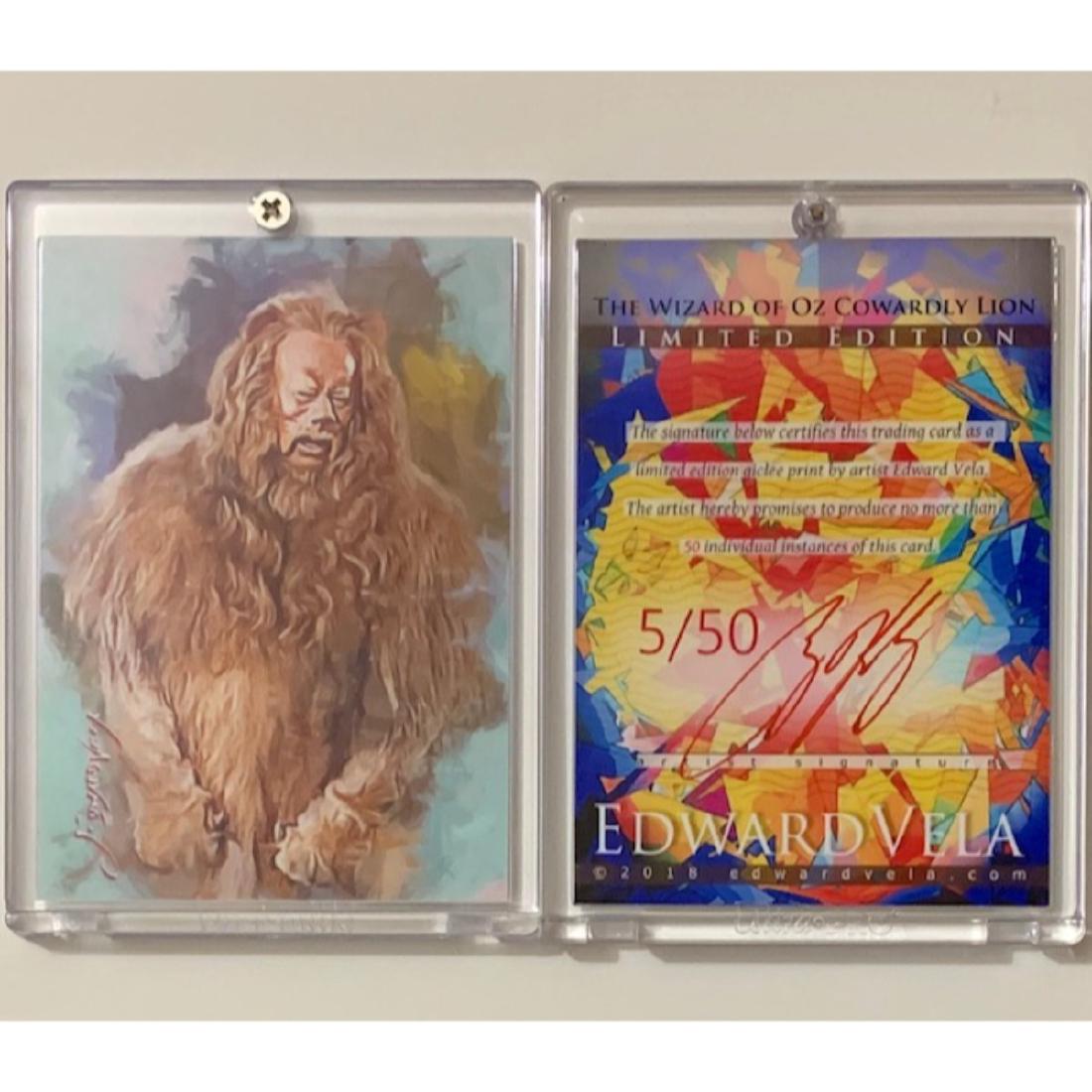 Rare The Wizard of Oz COWARDLY LION Giclee Art Card (1 of 1)