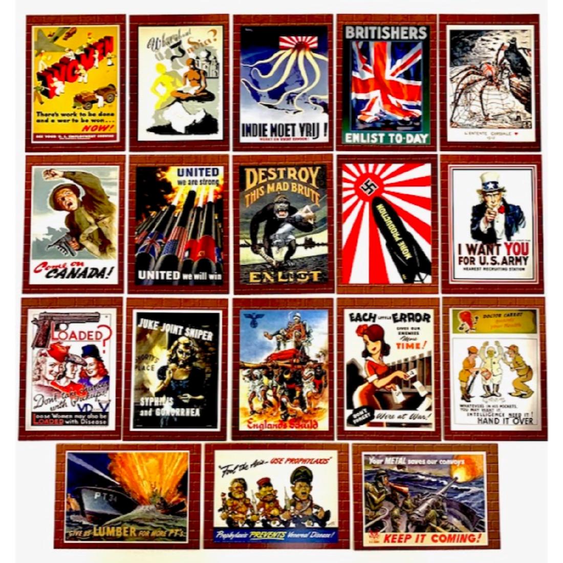 Rare Lot of 18 WW2 Era Poster & Propaganda Series 1 (1 of 2)