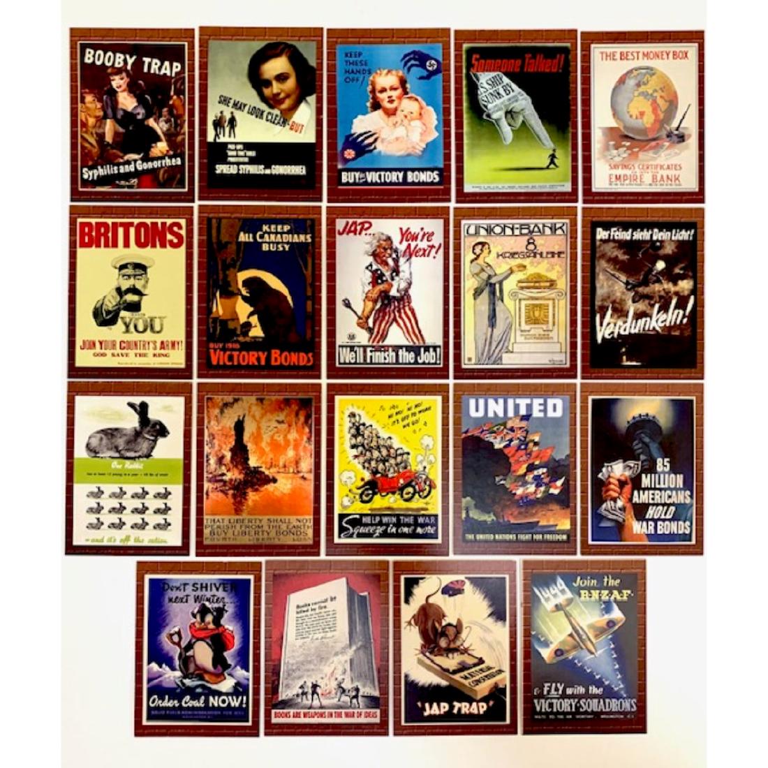 Rare Lot of 19 WW2 Era Poster & Propaganda Series 1 (1 of 2)