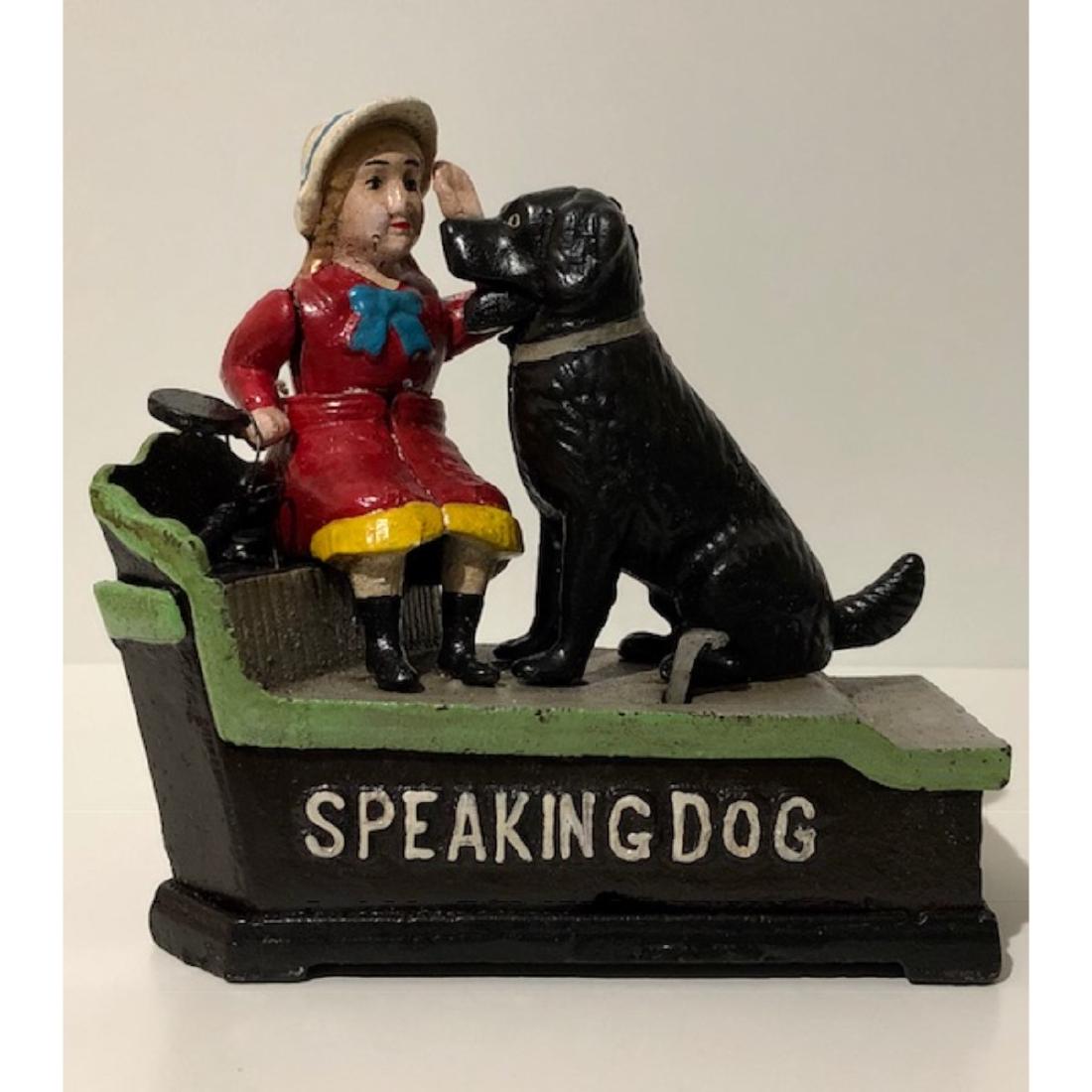 Dated 1897 & Signed Cast Iron Speaking Dog Mechanical (1 of 3)