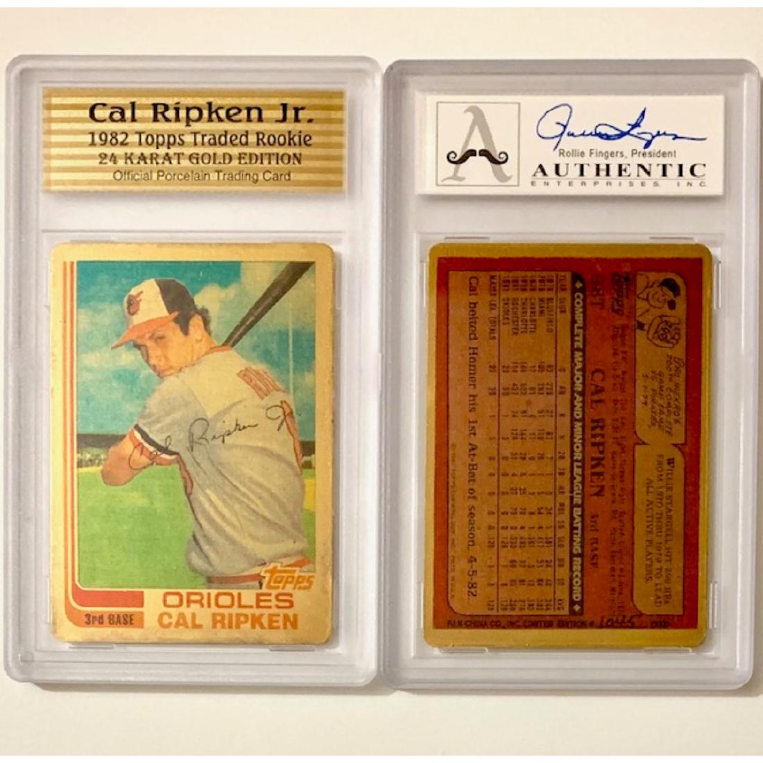 Authentic CAL RIPKEN Jr 24k Gold Edition 1982 Topps (1 of 3)