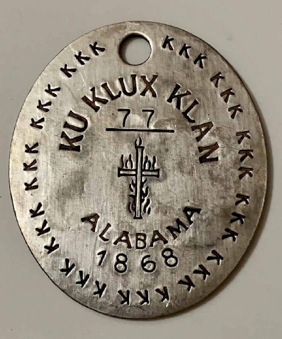 1868 KKK - Ku Klux Klan Clan Member ID Tag: DATED - Multiple Photos Posted