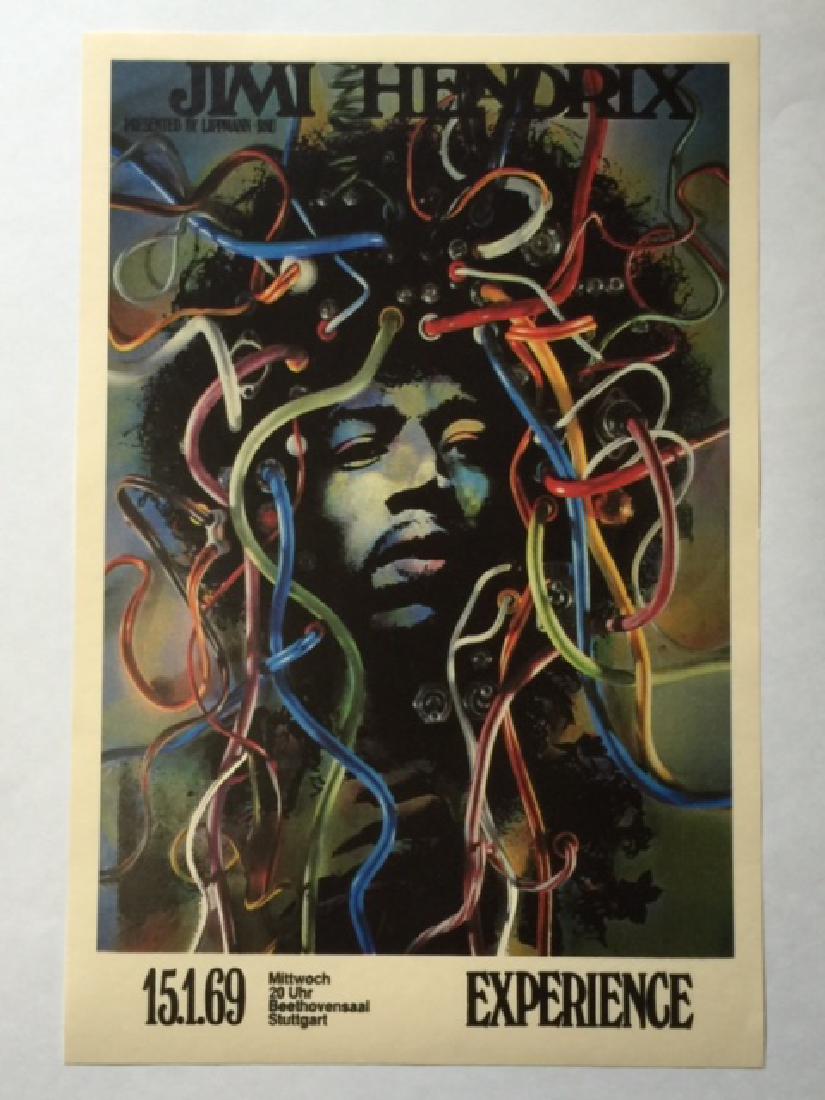 1969 JIMI HENDRIX Tour of Germany Concert Poster: Great Graphics - 12â€ x 18â€ â€“ Print Date Not Known â€“ Sold AS-IS