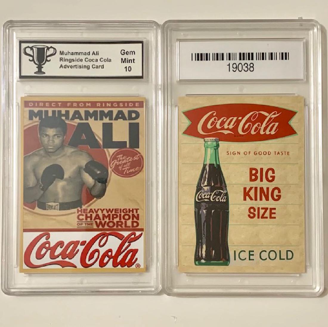 MUHAMMAD ALI â€œRingsideâ€ COCA-COLA Advertising Card: Gem Mint 10 - Great Cross Collectible