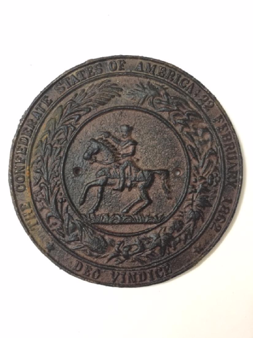 1862 Cast Iron CIVIL WAR Gravesite Tombstone Placard: Dated â€“ Great Piece â€“ Looks Old but Not sure if Period Original â€“ Sold AS-IS