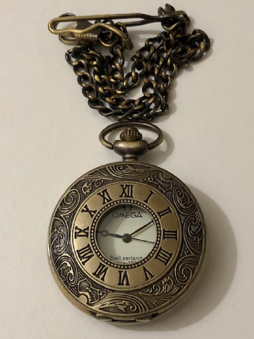 Elegant Swiss OMEGA Working Mechanical Pocket Watch: Skeleton Back â€“ Working & Elegant - See all Photos