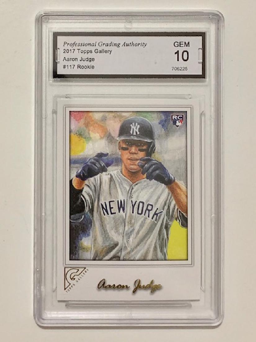 Gem AARON JUDGE Topps Gallery Rookie Baseball Card: Gem Mint 10