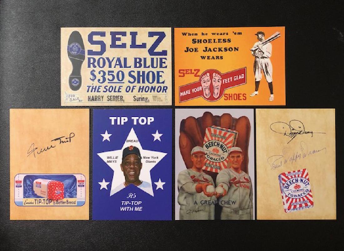 Advertising Baseball Cards - Shoeless Joe Jackson +: Willie Mays & Dizzy & Daffy Dean - Lot of 3 - Print Date Not Known â€“ Sold as Novelty Cards
