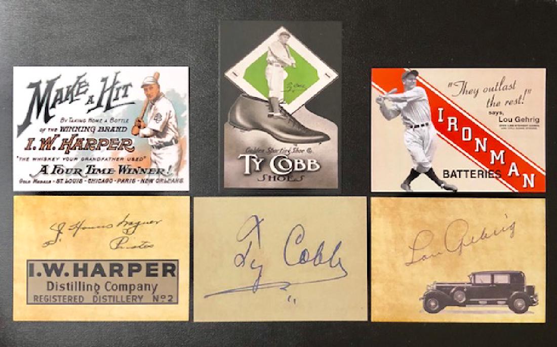 Advertising Baseball Cards - HONUS WAGNER +: TY COBB & LOU GEHRIG - Lot of 3 - Print Date Not Known â€“ Sold as Novelty Cards