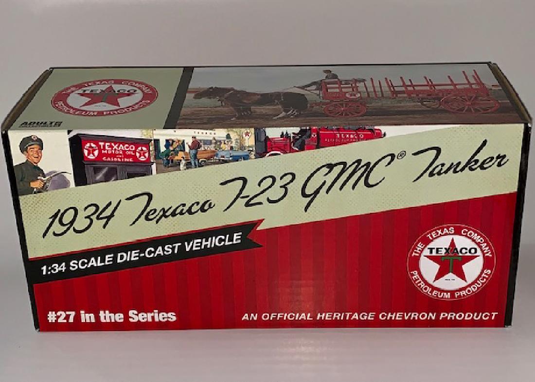 TEXACO 1934 Die-Cast 7-23 GMC Fuel Tanker Truck: Never Removed from Original Mint Box