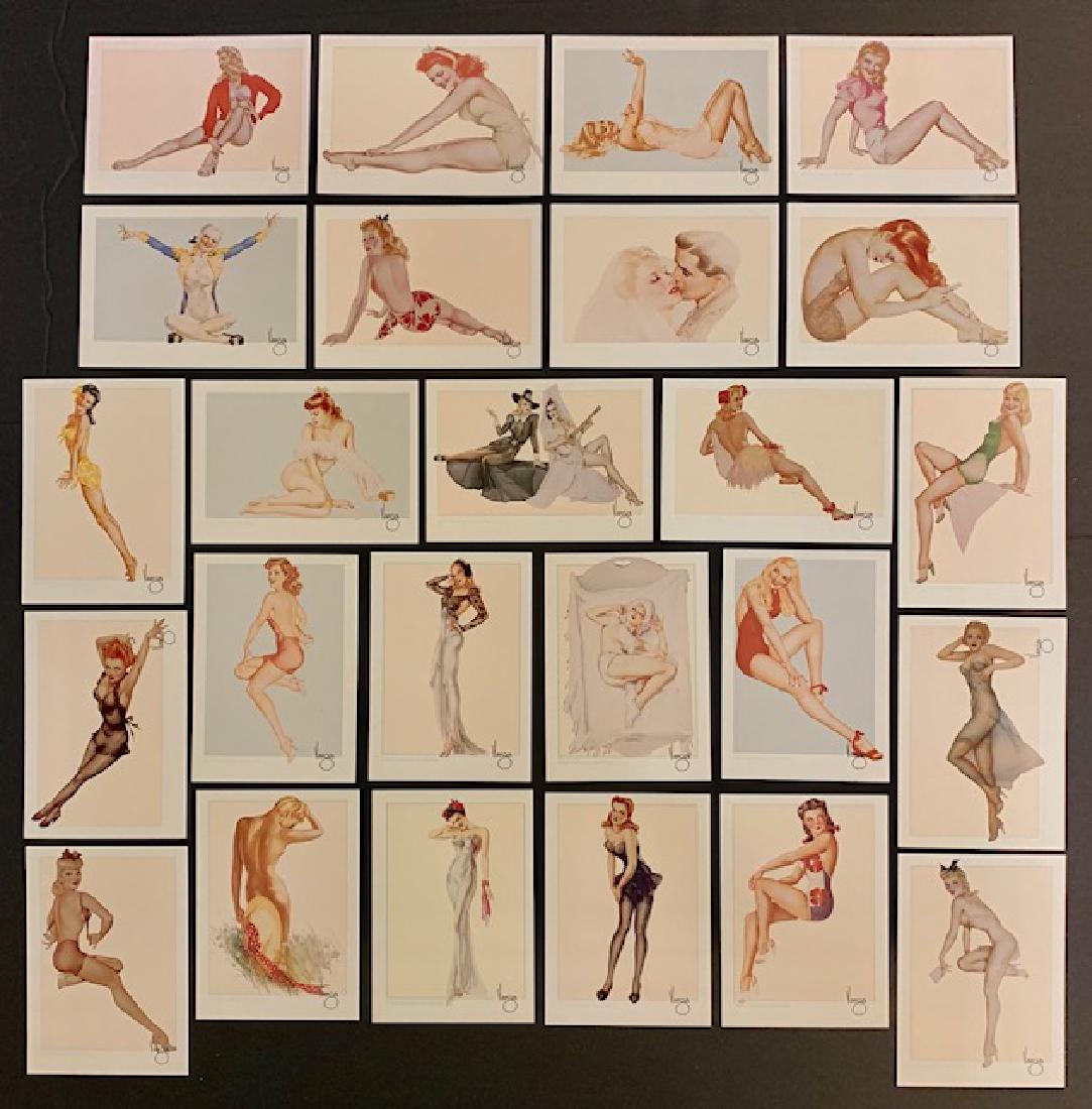 ALBERTO VARGAS RisquÃ© 1940â€™s Cal. Girl Pin-Up Cards: Lot of 25 Calendar Girl Art Cards - Hard to Find - Perfect Condition - Multiple Photos Posted - Group A