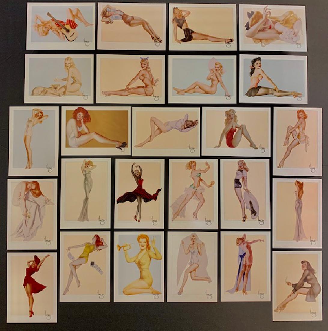 ALBERTO VARGAS RisquÃ© 1940â€™s Cal. Girl Pin-Up Cards: Lot of 25 Calendar Girl Art Cards - Hard to Find - Perfect Condition - Multiple Photos Posted - Group B
