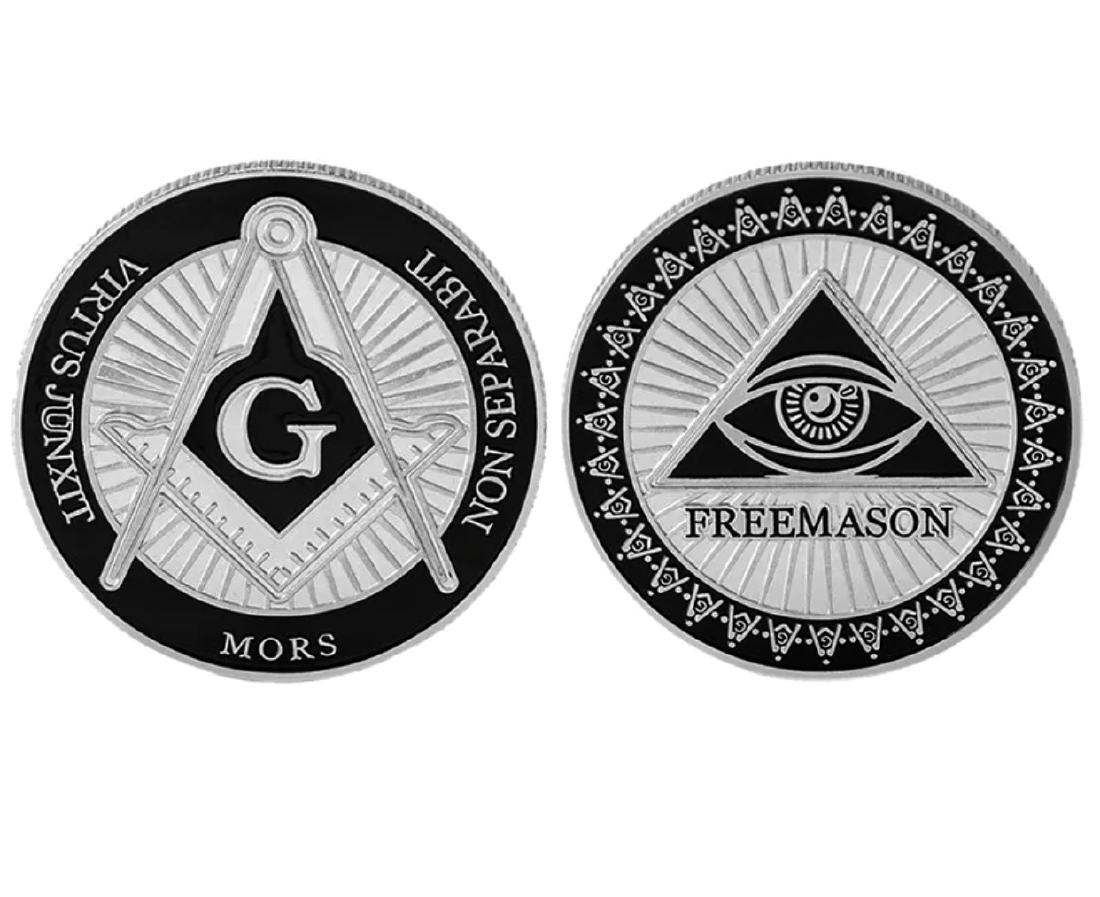 Masonic Freemason Seeing Eye Silver Clad Coin (1 of 3)