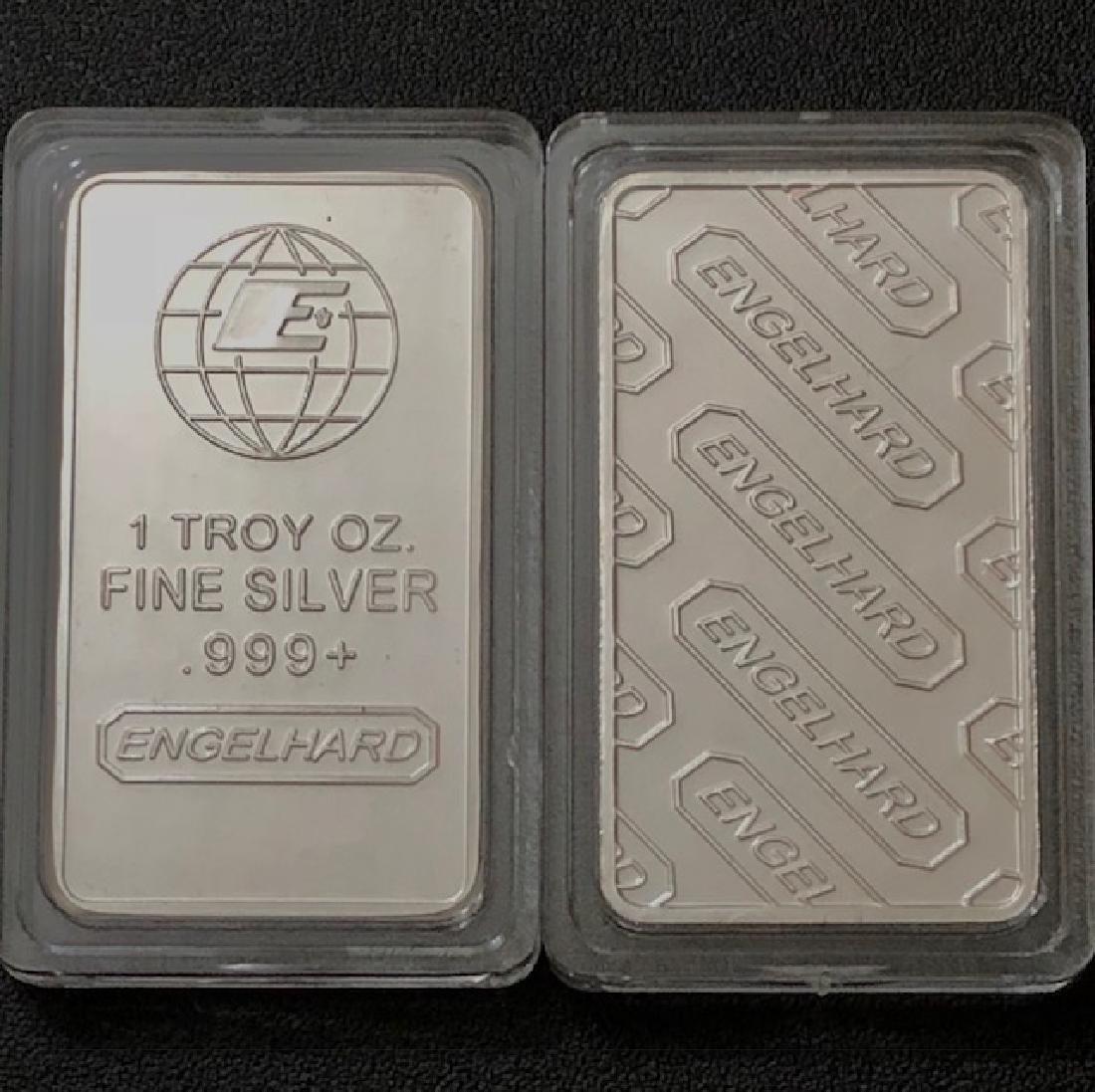 One Troy Ounce ENGELHARD .999 Fine Silver Bar (1 of 1)