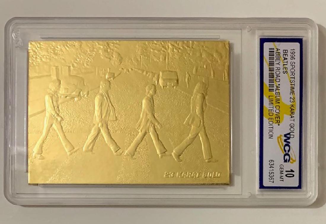 Rare 23k Gold The BEATLES Embossed Album Cover Card: ABBEY ROAD Album Cover - Limited Edition - Gem Mint 10 - See all Photos