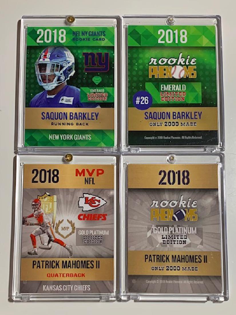 SAQUON BARKLEY & PATRICK MAHOMES Rookie Cards (1 of 1)