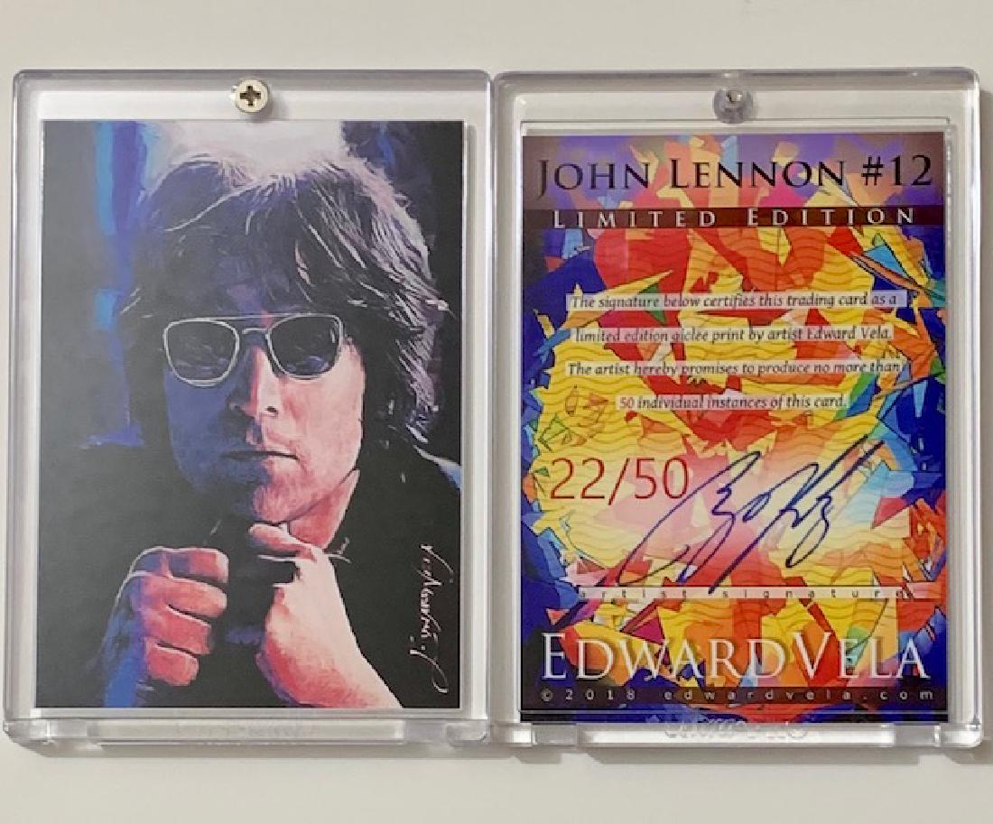 Rare The BEATLES John Lennon Card Signed by Artist (1 of 1)