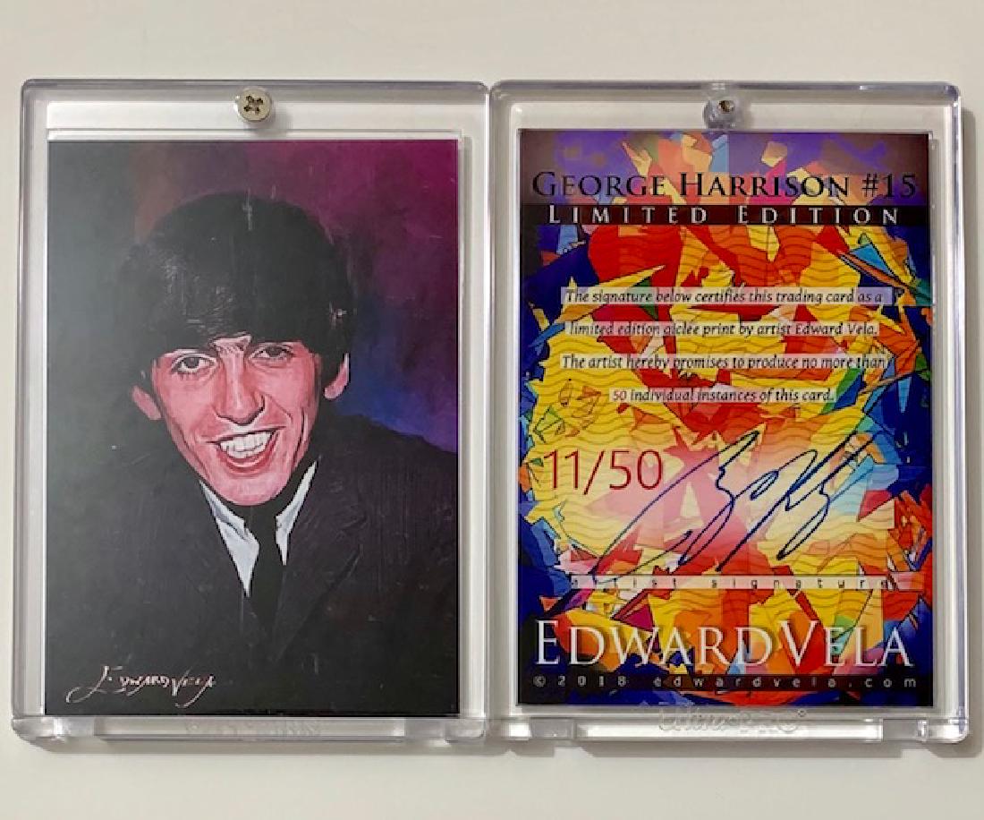 Rare The BEATLES George Harrison Card Artist Signed (1 of 1)
