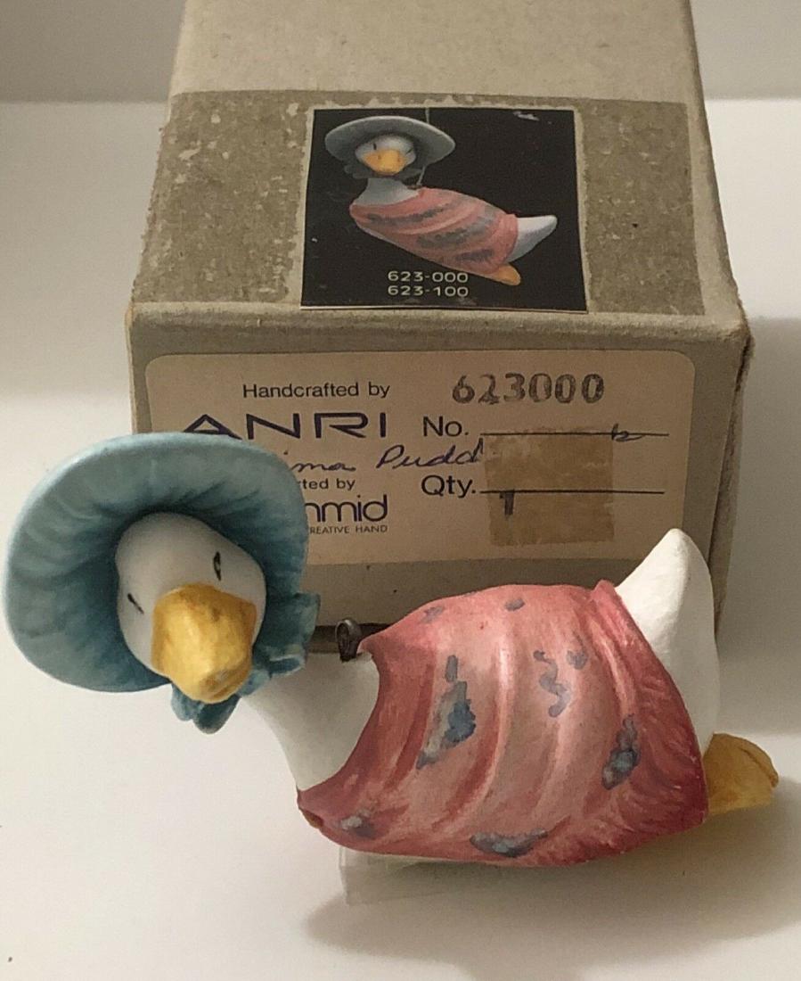 Vintage ANRI Italy Beatrix Potter Ornament Figurine: JEMIMA PUDDLE DUCK Comes with Original Box â€“ Multiple Photos Posted