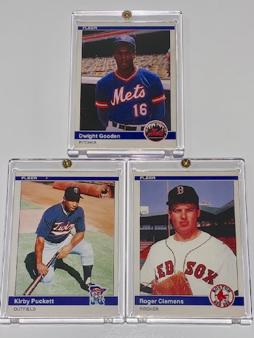Clemens, Puckett & Gooden RP Rookie Baseball Cards: 1984 Fleer Update - LOT OF 3 â€“ Unmarked Rookie Re-Prints - Multiple Photis Posted