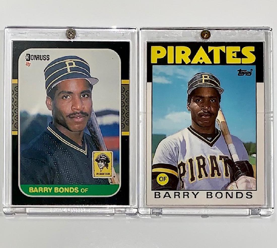 Lot of 2 BARRY BONDS Rookie Baseball Cards: Encased and Beautiful Condition