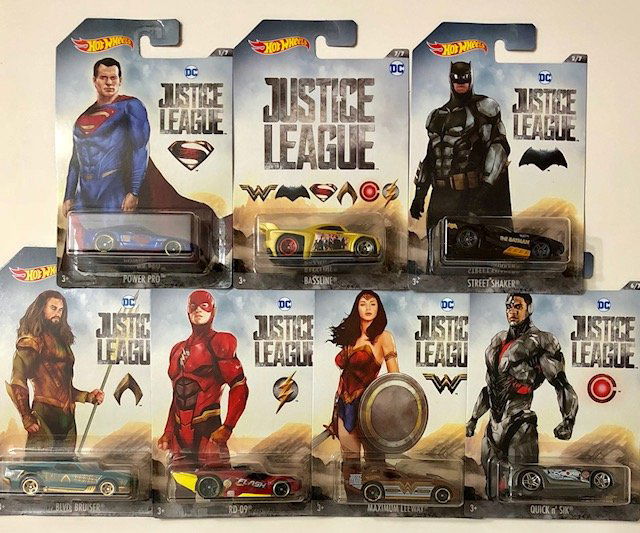 DC Comics JUSTICE LEAGUE Die-Cast Hot Wheels Cars (1 of 1)