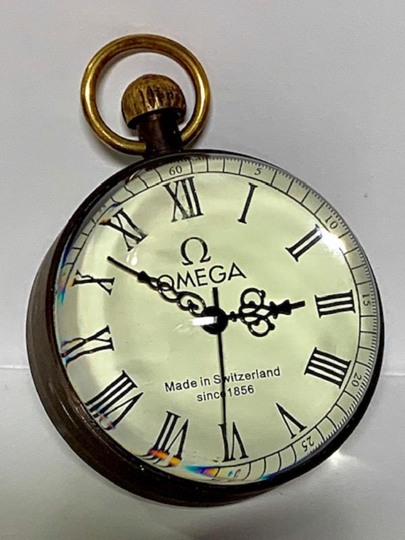 Swiss Omega Self-Sitting Spherical Mechanical Clock (1 of 5)