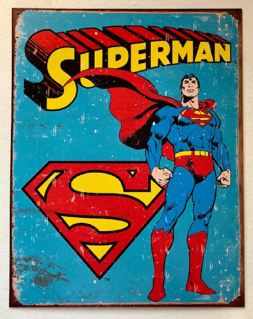 Awesome D.C. Comics SUPERMAN Nostalgic Metal Sign (1 of 1)