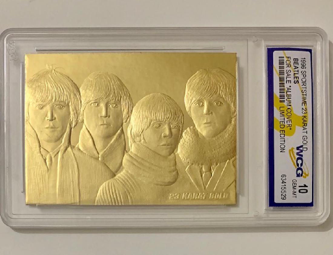Rare 23k Gold The BEATLES Embossed Album Cover Card: BEATLES FOR SALE Album Cover - Limited Edition - Gem Mint 10 - See all Photos