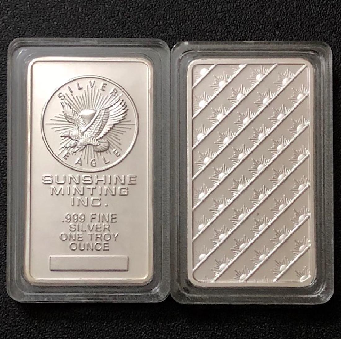 1 Troy Oz SUNSHINE MINTING .999 Fine Silver Bar (1 of 1)
