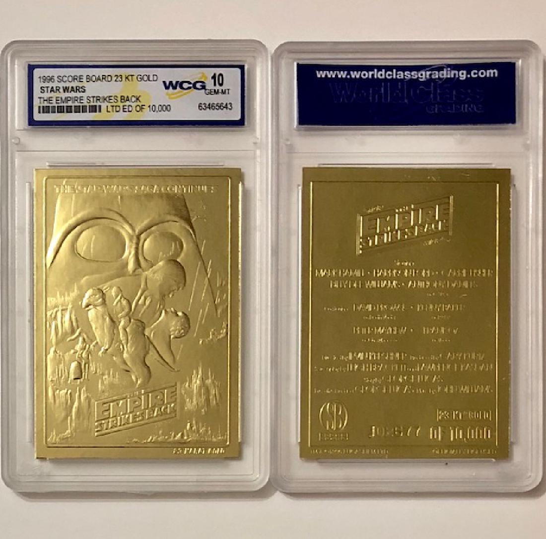 STAR WARS Empire Strikes Back 23k Gold Trading Card: Gem Mint 10 - See all Photos