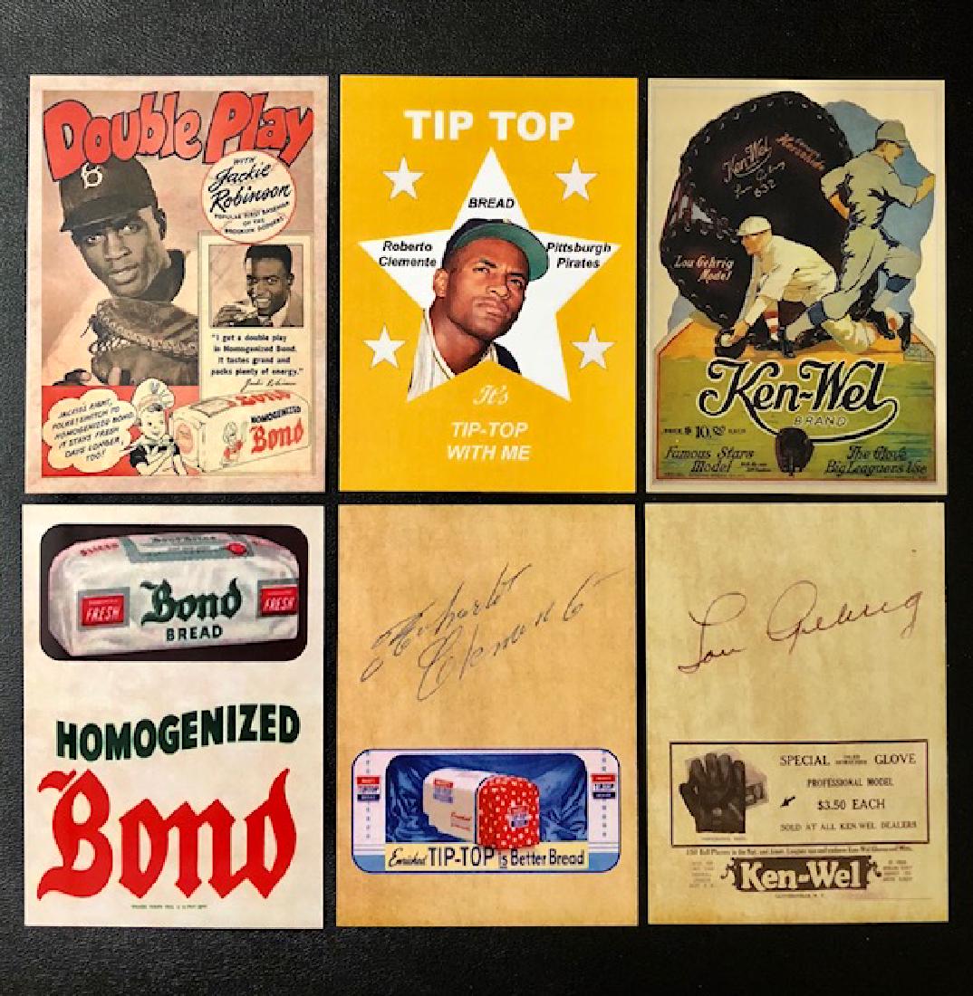 ROBERTO CLEMENTE, LOU GEHRIG & JACKIE ROBINSON cards (1 of 1)