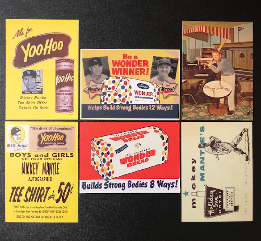 3 Advertising Baseball Cards MICKEY MANTLE + (1 of 1)