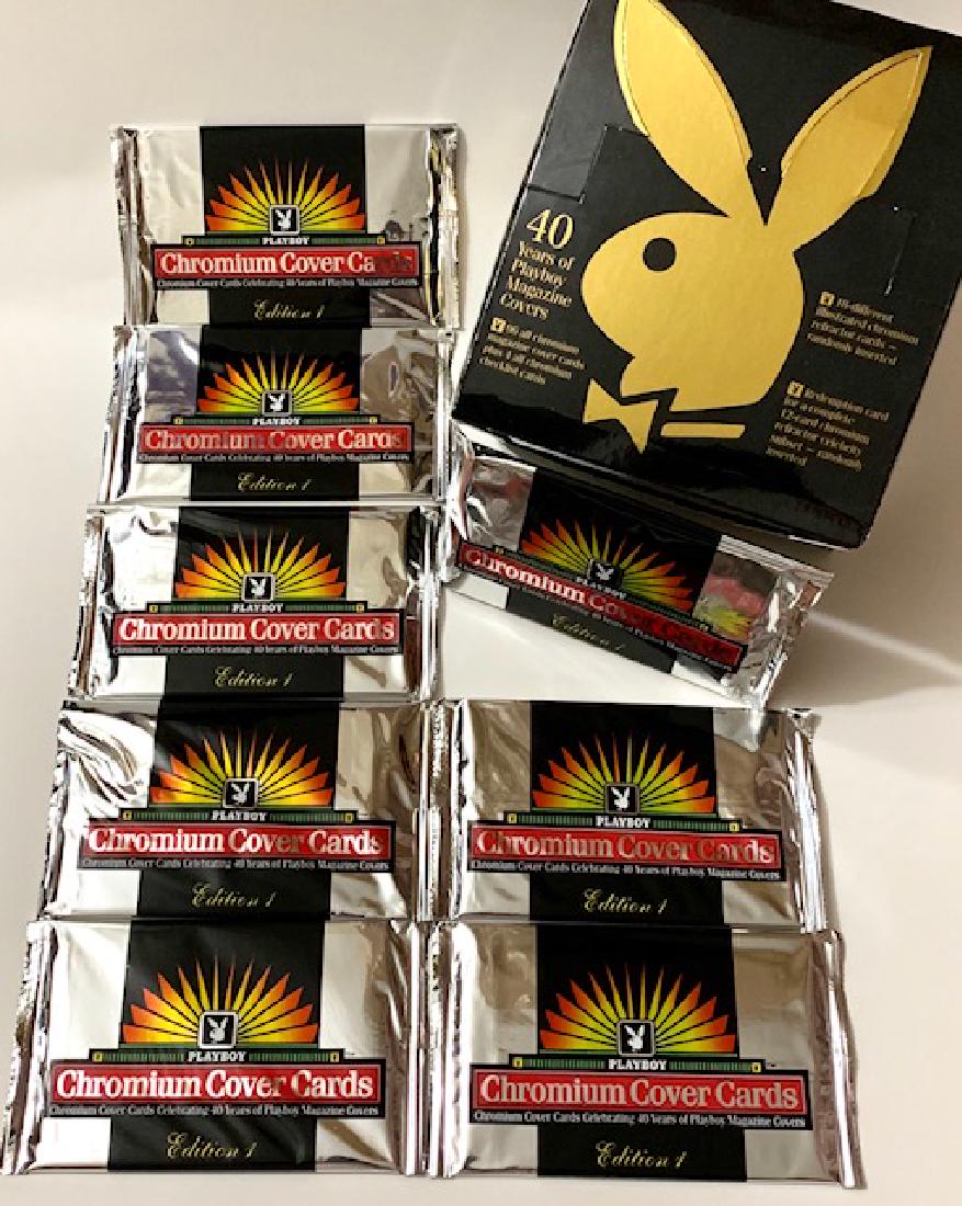 8 Packs of Playboy Magazine Covers Chromium Cards: 40 Years of Playboy Playmate Magazine Covers