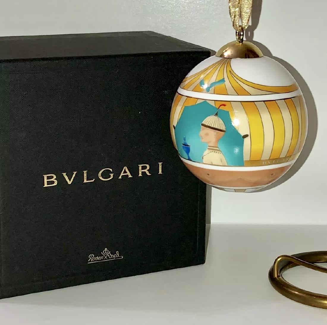 Rare BVLGARI Rosenthal Porcelain Christmas Ornament: Perfect Condition with Original Box â€“ See all Photos
