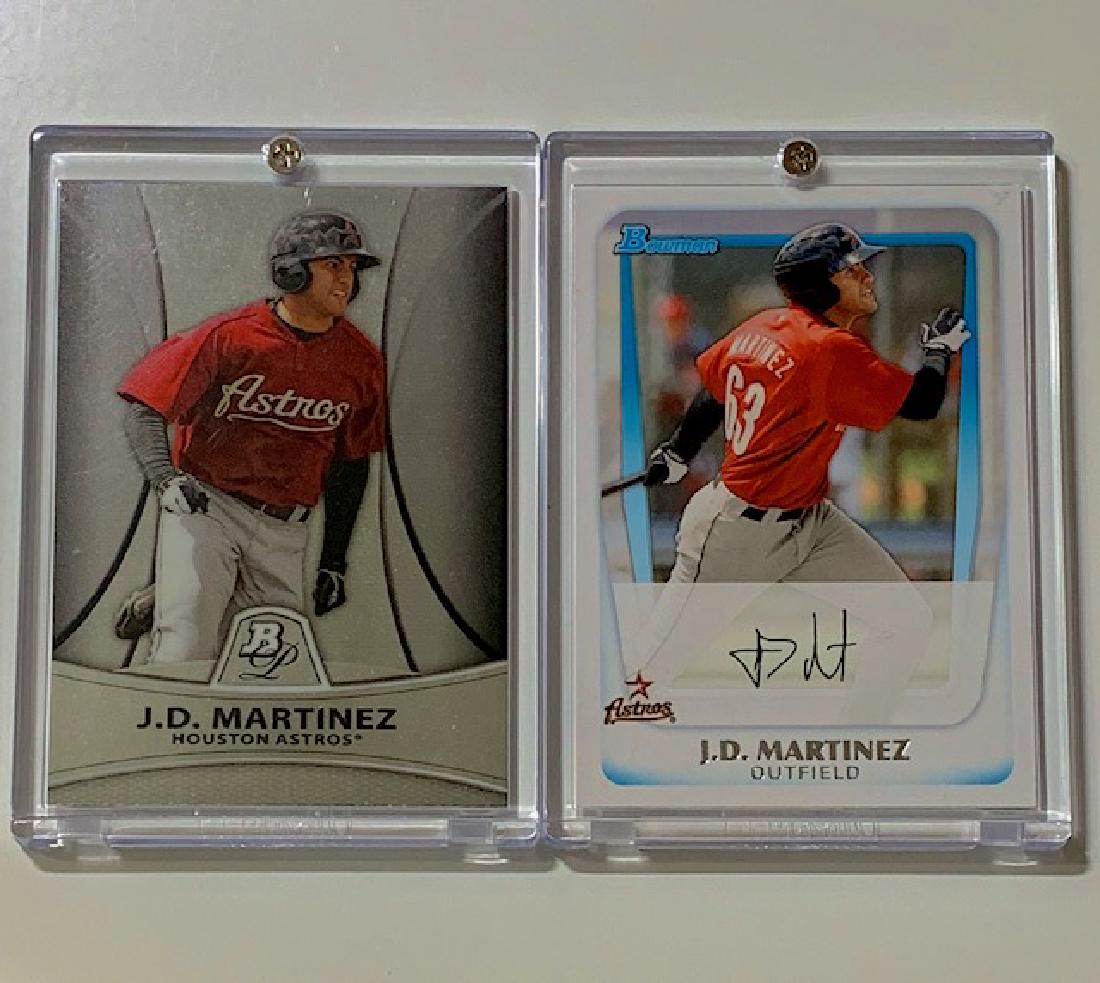 Boston Redsox J.D. MARTINEZ Rookie Baseball Cards: 2018 MVP - LOT OF 2 - Bowman and Bowman Platinum - 2018 MVP - Encased and Mint