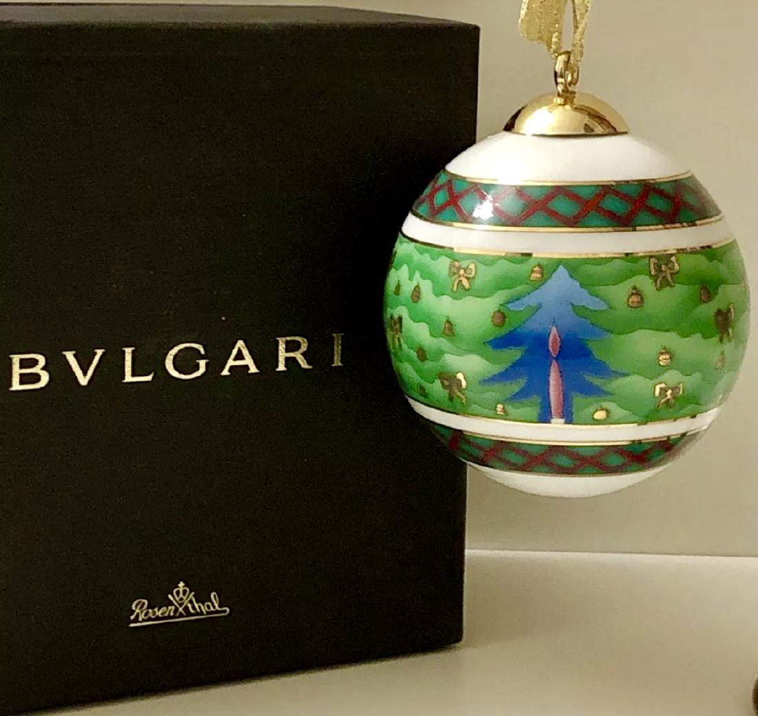 Rare BVLGARI Rosenthal Porcelain Christmas Ornament: Perfect Condition with Original Box â€“ See all Photos
