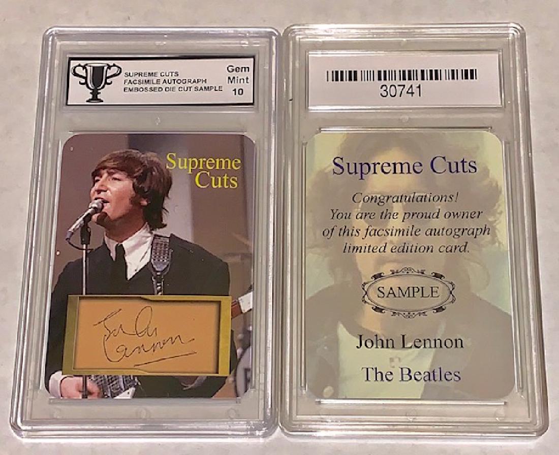 The Beatles JOHN LENNON Facs Autographed SAMPLE Card (1 of 1)