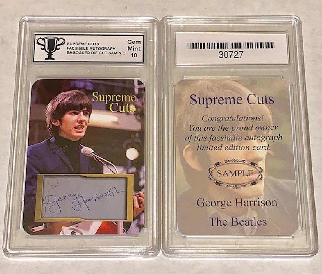 Beatles GEORGE HARRISON Facs Autographed SAMPLE Card (1 of 1)