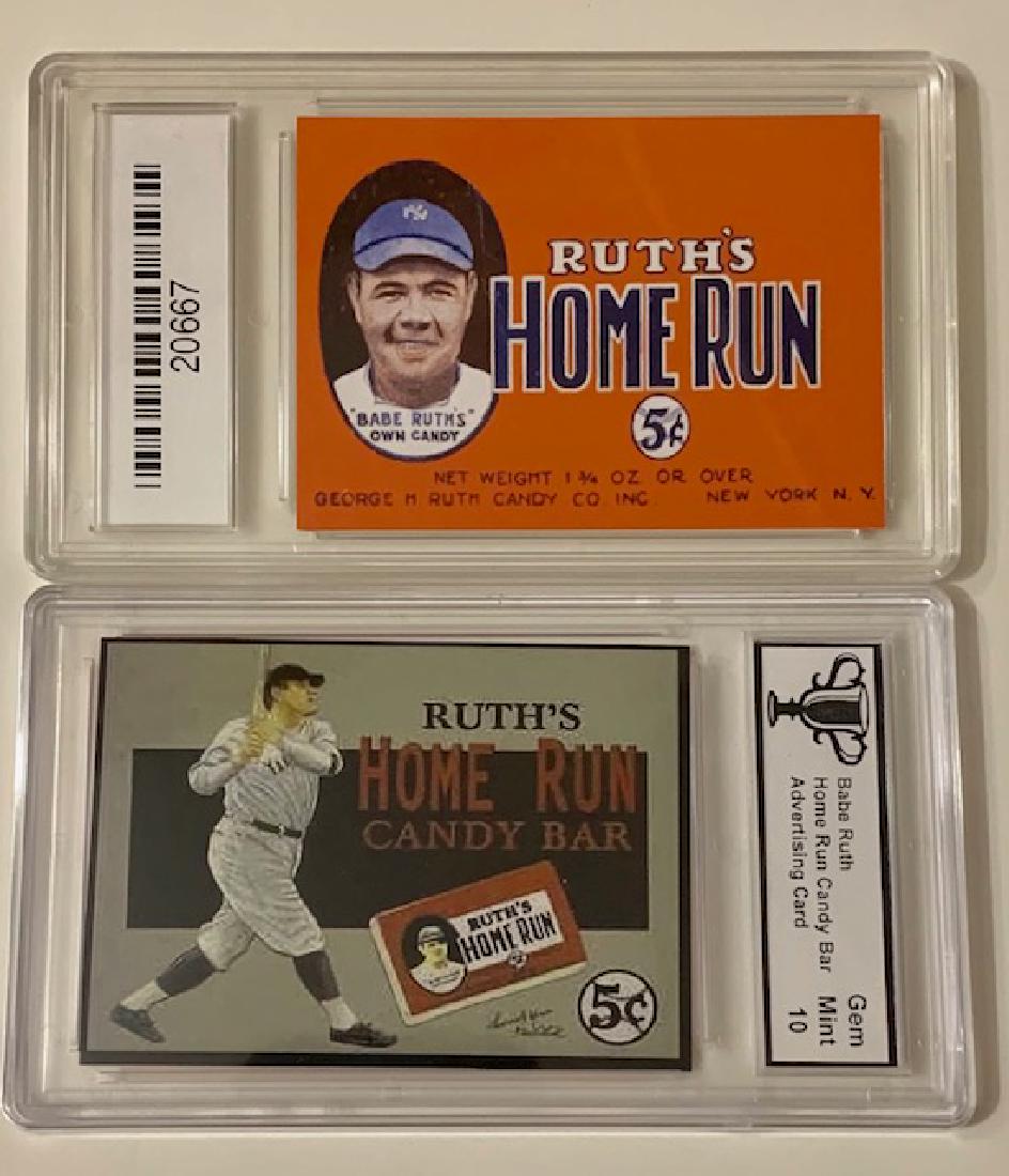 Gem Mint 10 BABE RUTH Advertising Baseball Card: Home Run Candy Bar