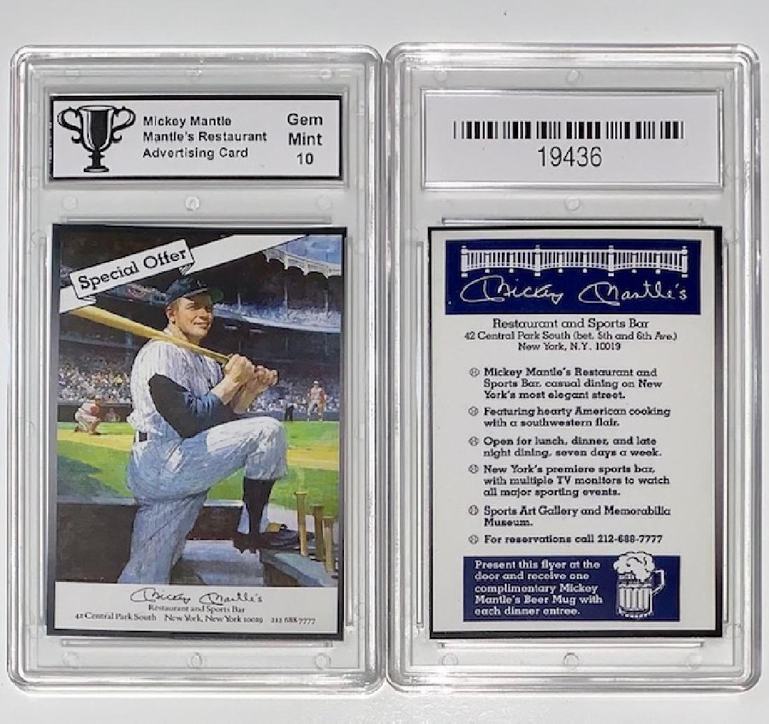 Mickey Mantleâ€™s Restaurant Advertising Baseball Card (1 of 1)