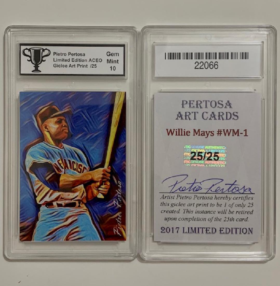 WILLIE MAYS Artist Signed Giclee Art Baseball Card (1 of 1)