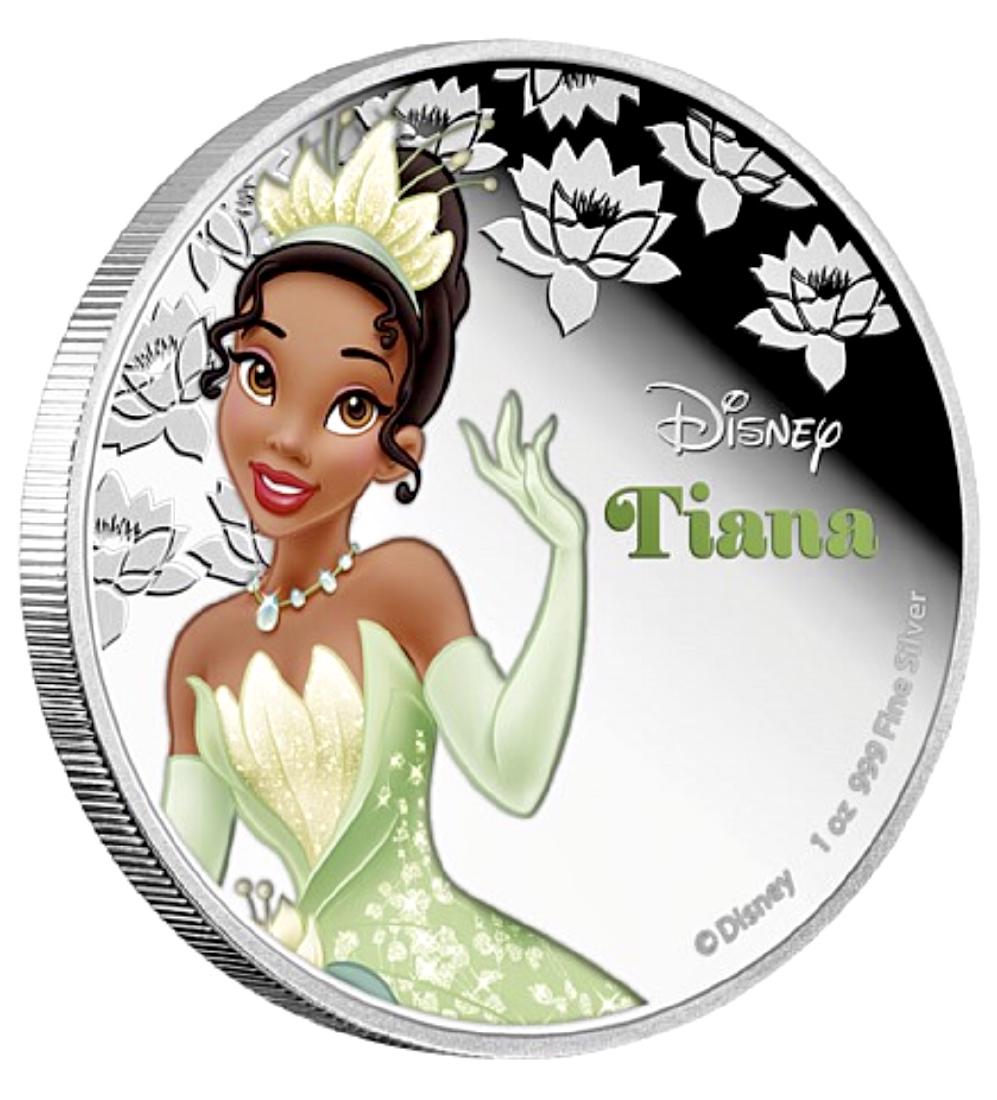 Walt Disney TIANA 1oz .999 Fine Silver Clad Coin: Encapsulated