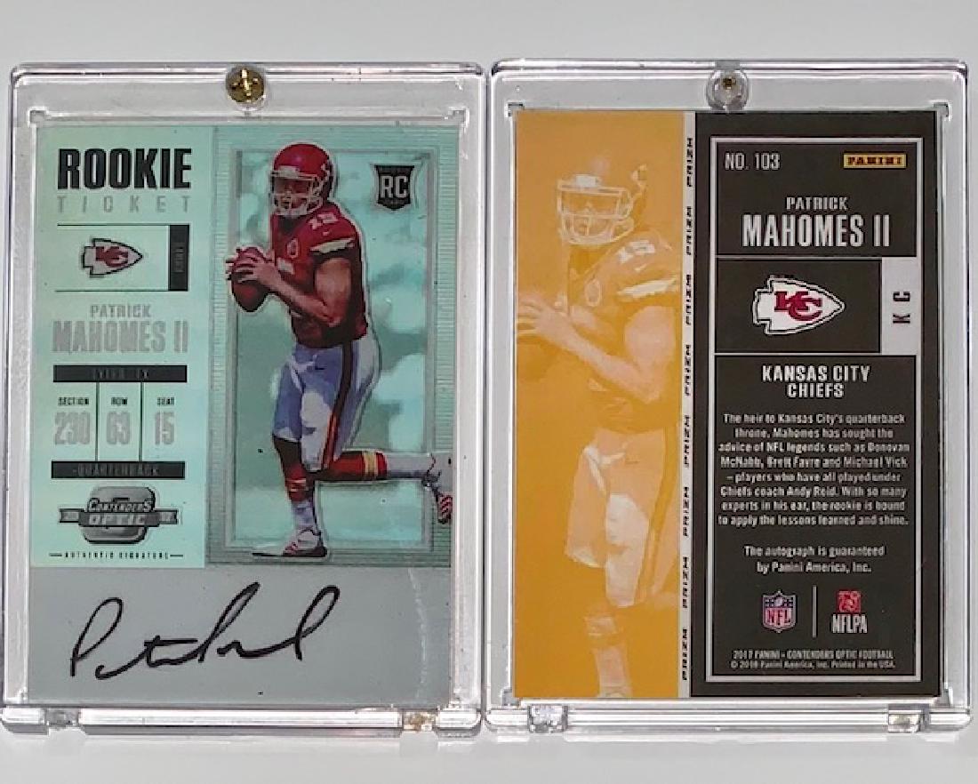 PATRICK MAHOMES Signed Rookie Football Card/READ ON: This Card has a Signature, but We arenâ€™t certain that the card is original therefore it is being Sold as a Reprint AS-IS